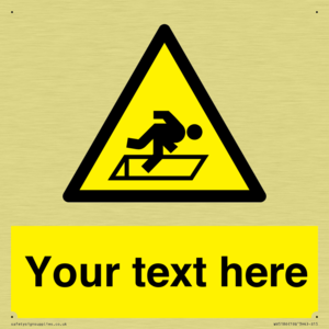 Custom Warning Hatch Sign